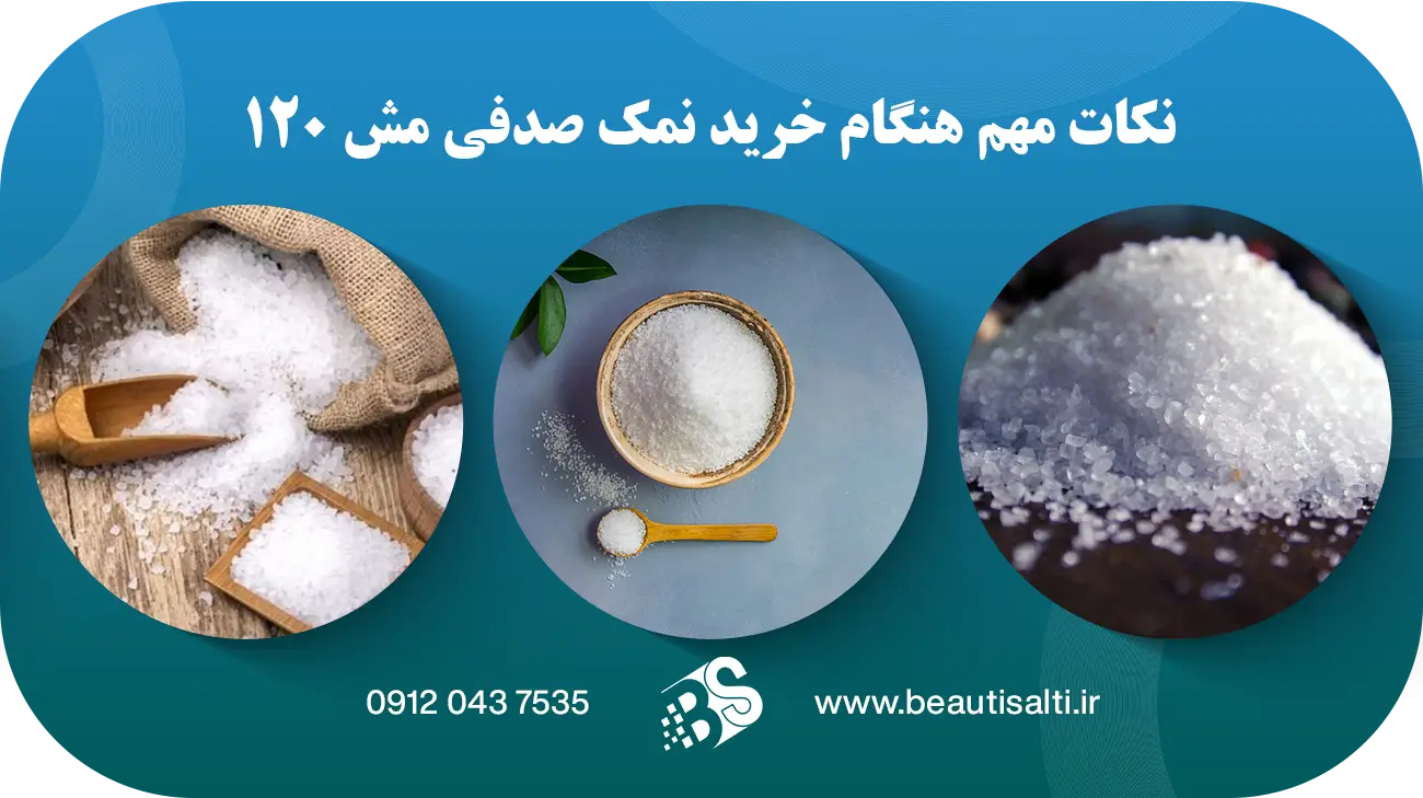 نکات مهم هنگام خرید نمک صدفی مش 120