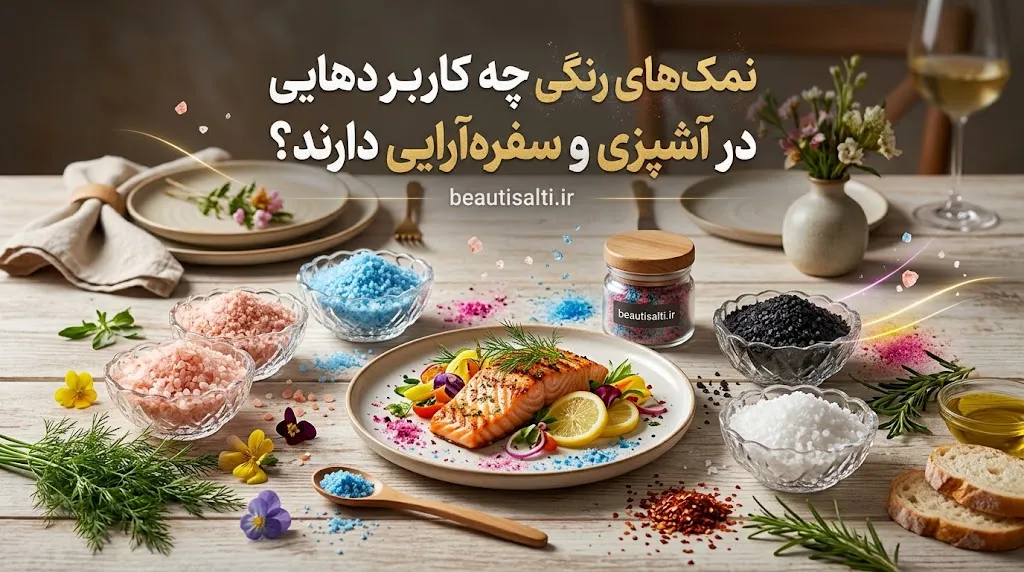نمک‌های رنگی چه کاربردهایی در آشپزی و سفره‌آرایی دارند؟