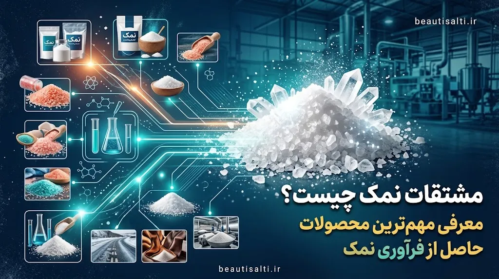 مشتقات نمک چیست؟ معرفی مهم‌ترین محصولات حاصل از فرآوری نمک